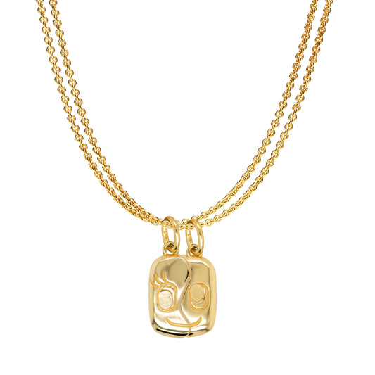 SISTER + BROTHER INTERLOCKING NECKLACE